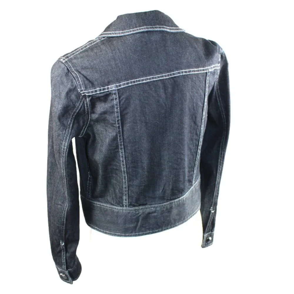 Elie Tahari Dark Blue Denim Jacket, Size Small